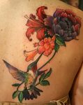 Hummingbird and Trumpet Vine by Phedre1985.devian. on devian