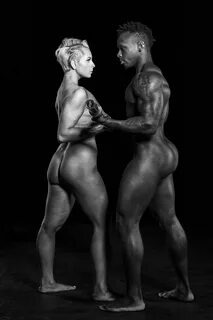 Nude fit couple - free nude pictures, naked, photos, Beautiful black and wh...