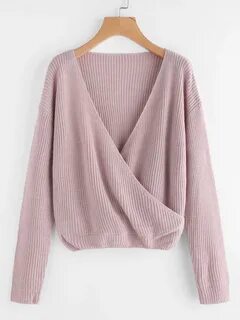 SHEIN Surplice Front Sweater Sweaters for women, Fashion, Wo