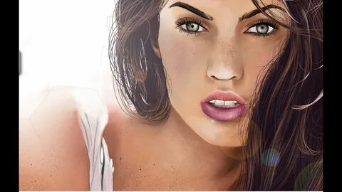 Digital Art tutorial -Megan Fox by 8MAIKA8 - YouTube