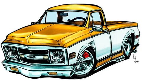 Chevy C10 Pickup by ADStamper Chevy c10, Cartoon car drawing