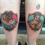 Tattoo uploaded by Xavier * Beauty and the Beast tattoo by N