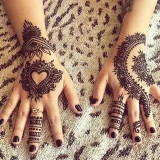 Pin by ⓢ.z 🅰 hr 🅰 ♥ on HeNNa Simple henna tattoo, Henna hear