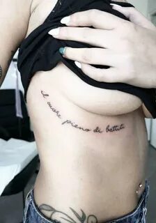 Under boob name tattoo