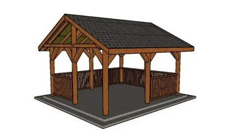 14x16 Pavilion - Free DIY Plans HowToSpecialist - How to Bui