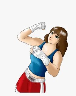 Fighter Girl - Draw Female Fighter Boxing , Free Transparent