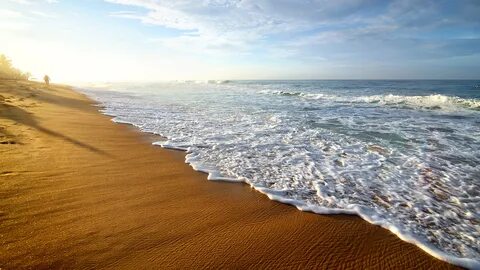 Картинка Шри-Ланка Пляж Природа Небо Волны берег 2560x1440