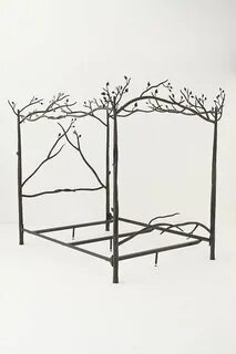 Forest Canopy Bed by Stone County Ironworks in Black Size: K