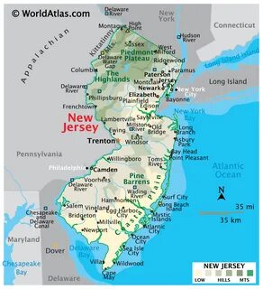 New Jersey Map / Geography of New Jersey/ Map of New Jersey 