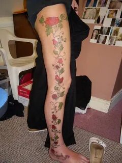 rose vine on leg finish - Tattoo Picture at CheckoutMyInk.co