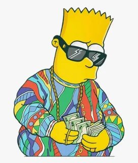 Transparent The Simpsons Clipart - Bart Simpson With Money, 