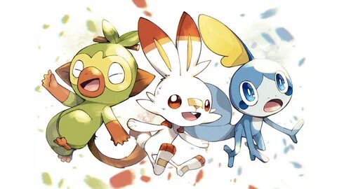 Grookey Scorbunny Sobble Pokemon Sword and Shield 4K Wallpap