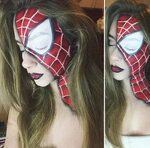 Spider-Man body paint Special effects makeup artist, Hallowe