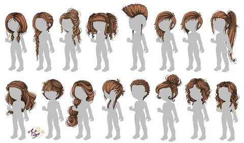Roliana Hairstyles 2 Pixel art, Drawings, Game inspiration