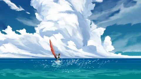 Anime Ocean Background