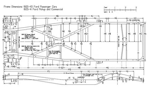 Hot Rods - 36 Ford frame dimensions The H.A.M.B.