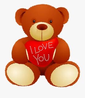 I Love You Teddy-bear - Love Teddy Bear Png , Free Transpare