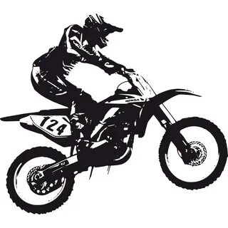silhouette dirt bike clipart - Clip Art Library