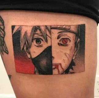 Tatto kakashi/obito Tatuagens de anime, Tatuagem do naruto, 