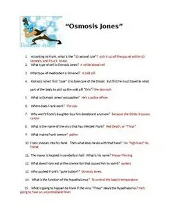 33 The Biology Of Osmosis Jones Worksheet Answers - Workshee