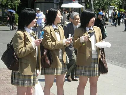 Japanese School Girls This is a typical uniform. They do l. 