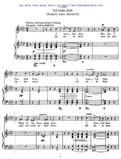 Free sheet music for Ich liebe dich, S.315 (Liszt, Franz) by