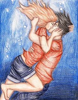 Sweet! Annabeth and Percy Percy jackson, Underwater kiss, Fr