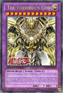 The Forbidden God Custom yugioh cards, Rare yugioh cards, Yu