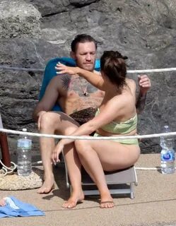 Conor McGregor and Dee Devlin - In bikini on a vacation on t