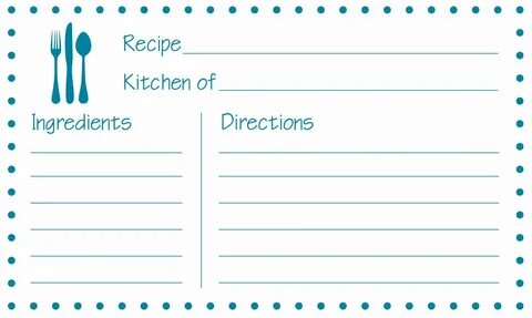 Recipe Card Templates for Word Letter Example Template