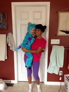 Boo and Sully from monsters inc :) nephew and Aunt costume M