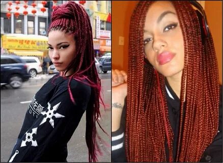 Black Women Colourful Box Braids Hairstyles 2017 Hairstyles 