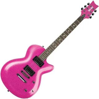 Rock - Rock Daisy Candy Pink Atomic Guitar, Solid Body - my-