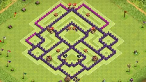 "NEW" TOWN HALL 8 FARMING / HYBRID BASE - CLASH OF CLANS (TH