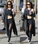 Lily Collins Abs of Steel
