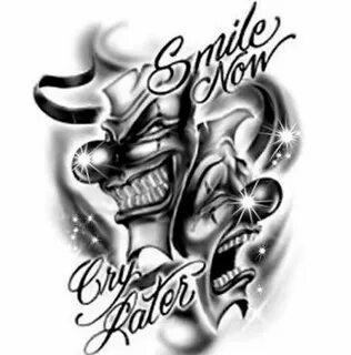 Laugh now cry later joker tattoo design Tattoos Book Tattoo 