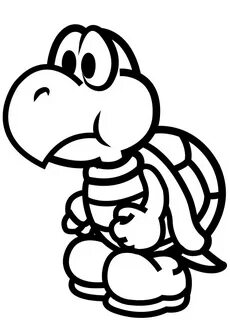 Sad Koopa Troopa from Super Mario Bros Coloring Pages - Supe