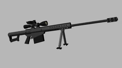 3d barrett m107 sniper rifle