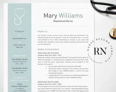 Nurse Resume Template for Word Medical Resume Word Nurse CV 