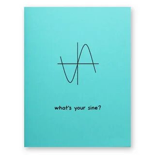 Nerdy Math Love Card What's Your Sine Card Sine Wave Etsy
