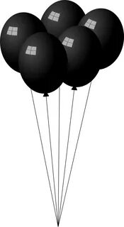 bunch of balloons clipart black and white - Clip Art Library
