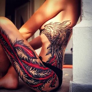 lepers audrey / 1337tattoos Phoenix tattoo women, Side tatto