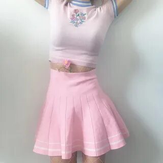 KAWAII baby pastel Tumblr High Waisted Skirt Fashion, Kawaii