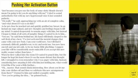 Carly's Captions : GIF TG Caption: Pushing Her Activation Bu