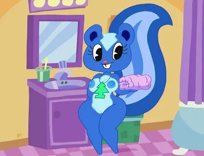 Xbooru - 1girl bathroom blue fur female only furry happy tre