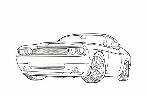 Download 275+ Dodge Challenger Coloring Pages PNG PDF File