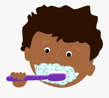 Brush Teeth Clipart African Kid Brushing Teeth - Clip Art Br