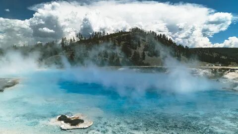 Wallpaper : landscape, sky, clouds, mist, Yellowstone Nation