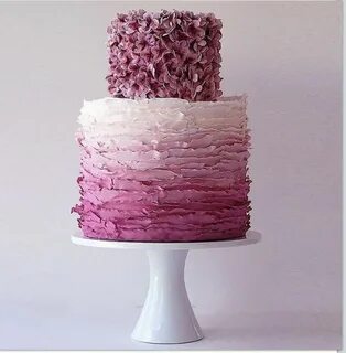 Pin by Mel T on Wedding ideas Wedding cake ombre, Ruffle cak