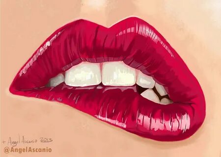 Lip Bite Drawing at GetDrawings Free download